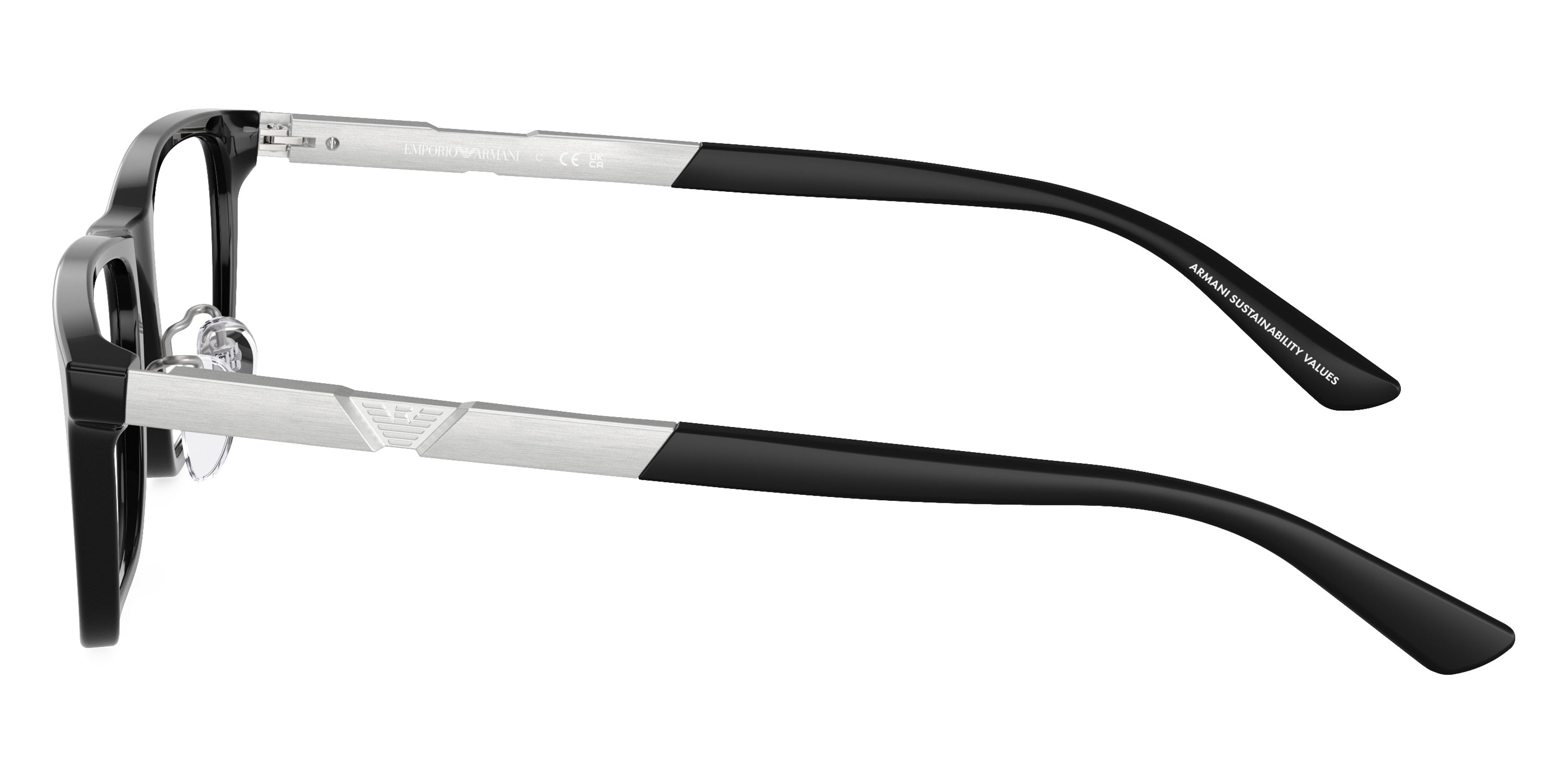 EMPORIO ARMANI EYEGLASSES - EA3251D 5017 55 - Shiny Black/Aluminium