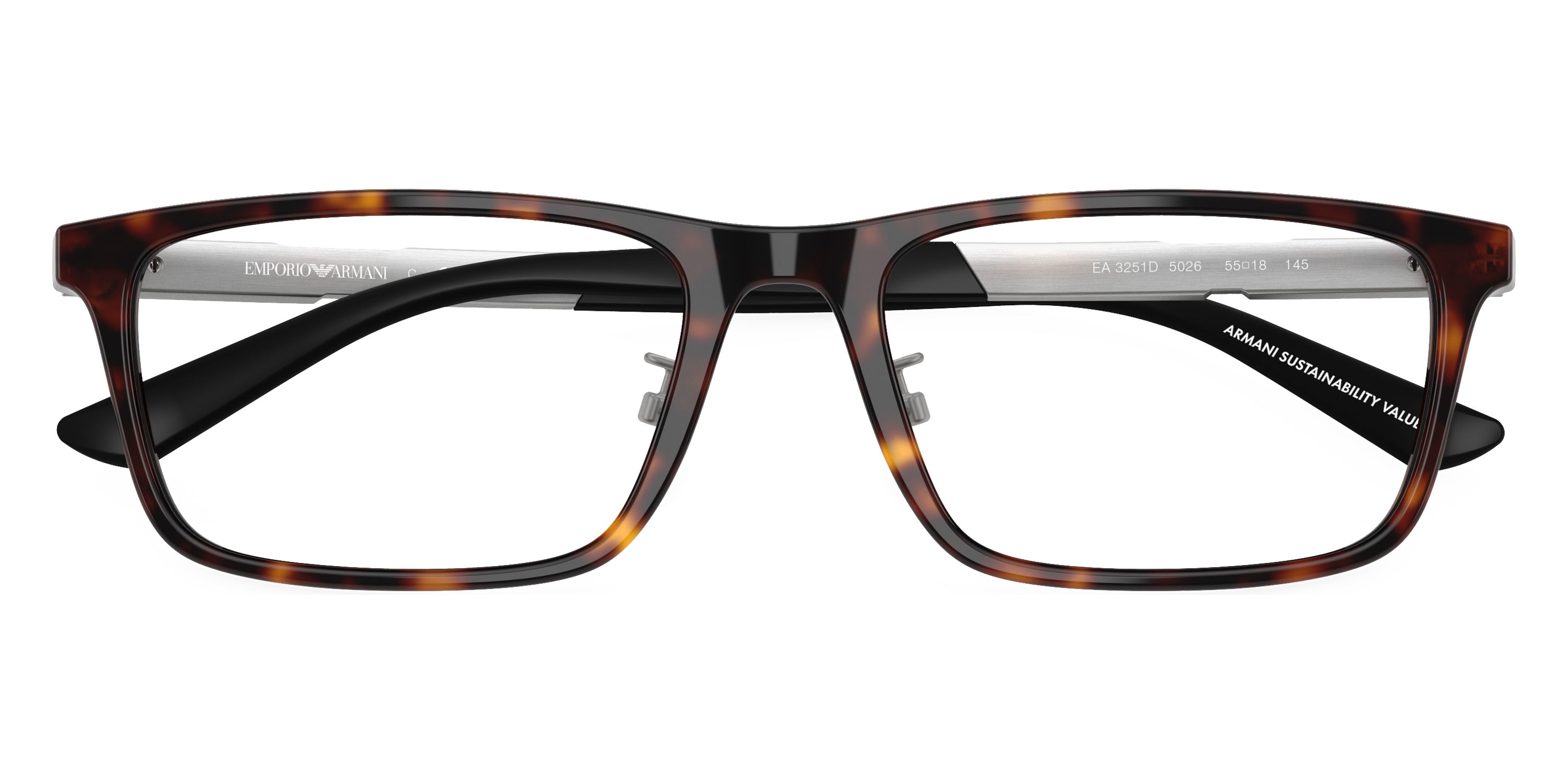 EMPORIO ARMANI EYEGLASSES - EA3251D 5026 55 - Shiny Havana/Aluminium