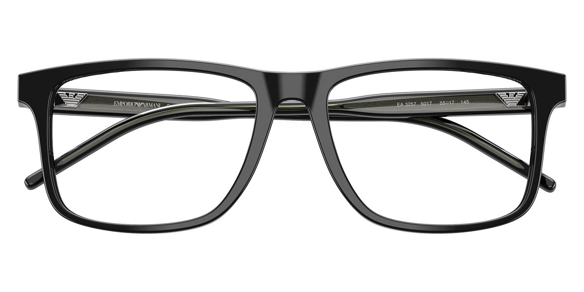 EMPORIO ARMANI EYEGLASSES - EA3257 5017 55 - Shiny Black/Transparent Gray
