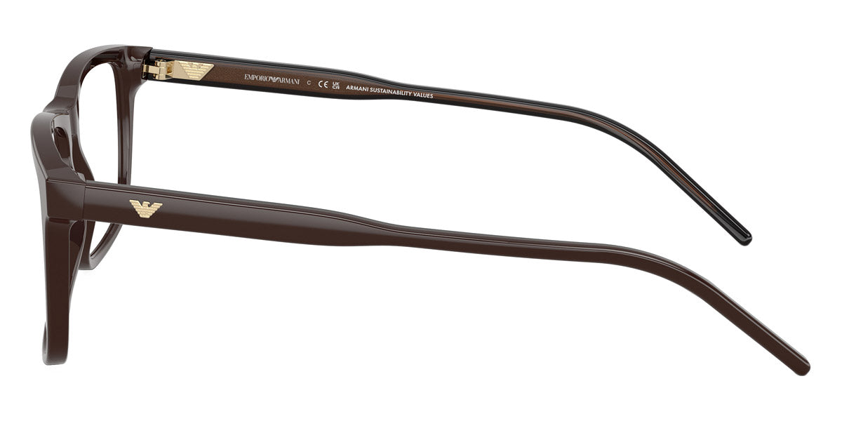EMPORIO ARMANI EYEGLASSES - EA3257 6255 55 - Shiny Brown/Transparent Brown