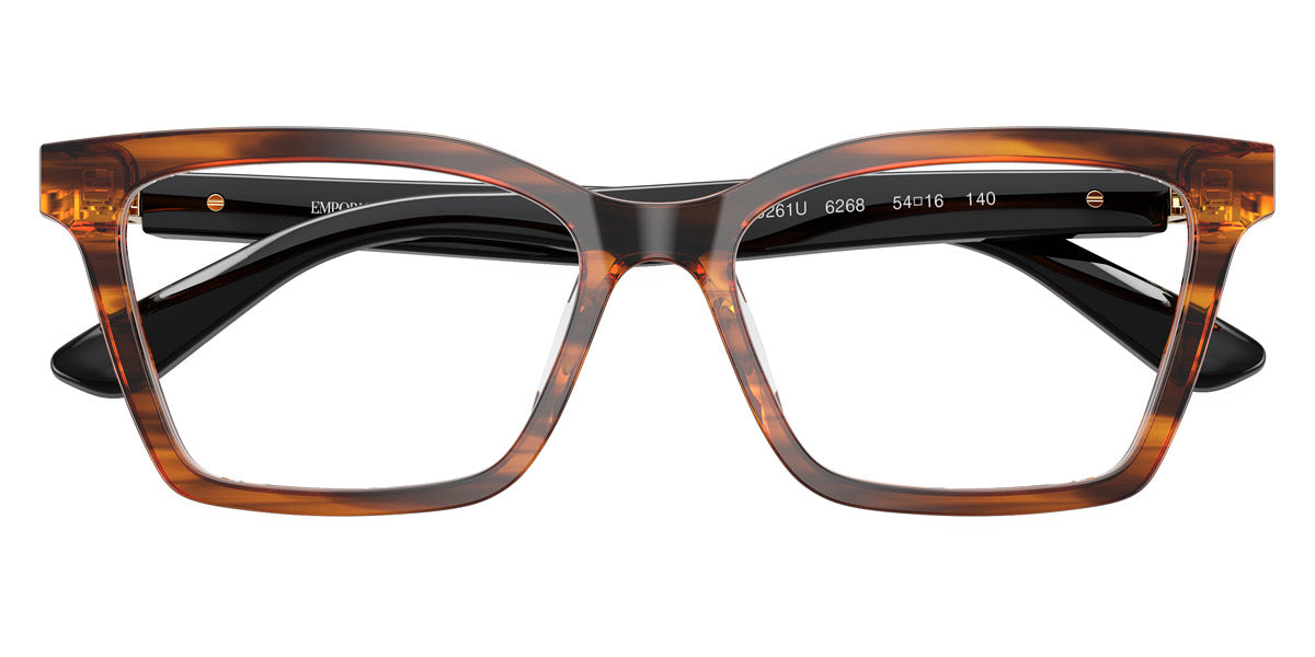 EMPORIO ARMANI EYEGLASSES - EA3261U 6268 52 - Shiny Striped Yellow/Shiny Black