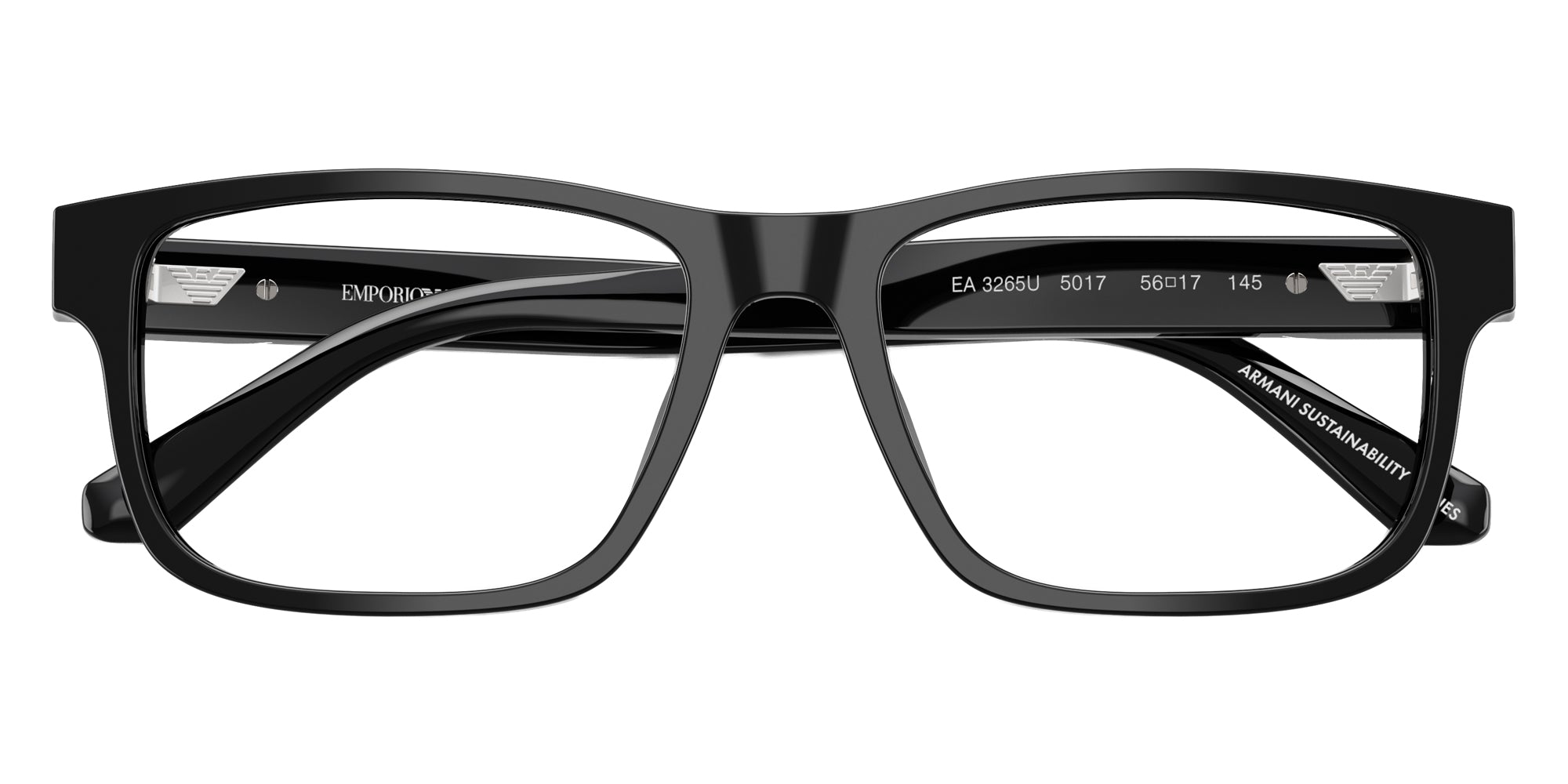EMPORIO ARMANI EYEGLASSES - EA3265U 5017 54 - Shiny Black