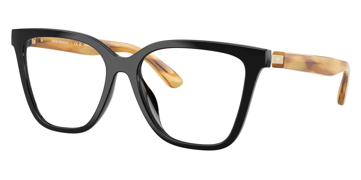 EMPORIO ARMANI EYEGLASSES - EA4254U 62691W 54 - Shiny Black/Shiny Striped Honey