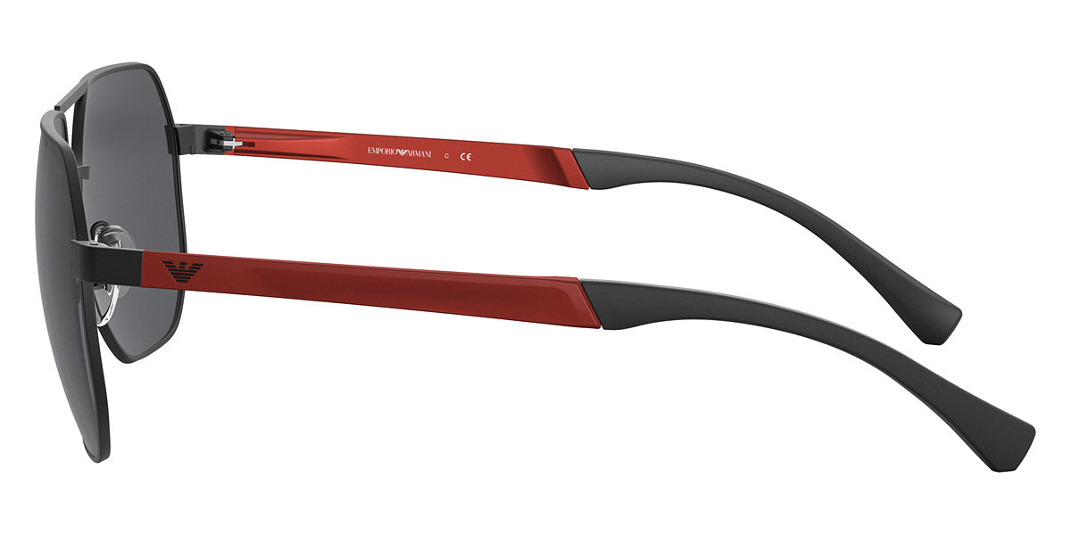 EMPORIO ARMANI SUNGLASSES - EA2099D 333087 61 - Matte Black and Aluminium Red
