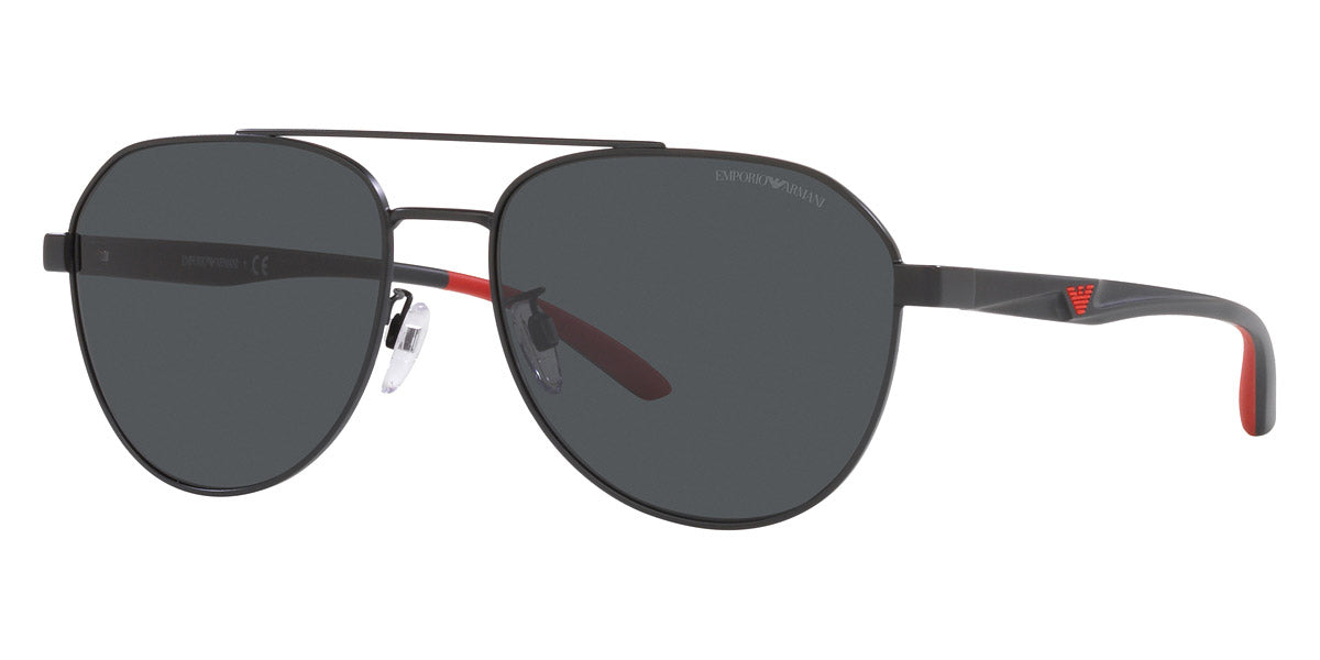 EMPORIO ARMANI SUNGLASSES - EA2129D 300187 59 - Matte Black/Red