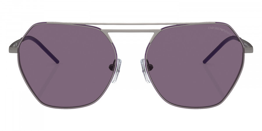 EMPORIO ARMANI SUNGLASSES - EA2148 30101A 56 - Shiny Gunmetal