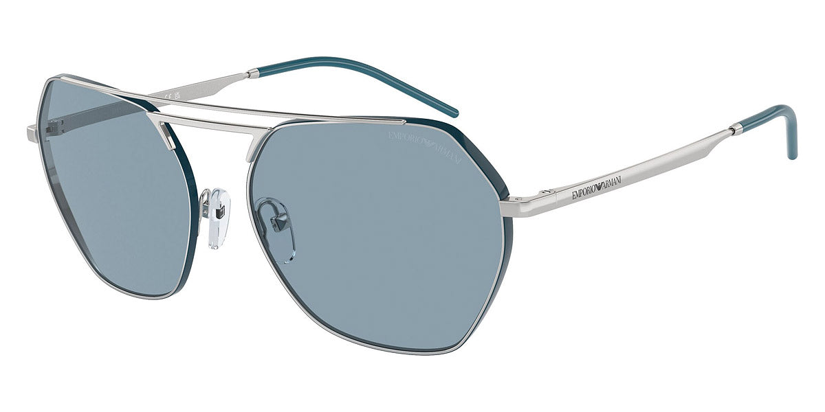 EMPORIO ARMANI SUNGLASSES - EA2148 301580 56 - Shiny Silver