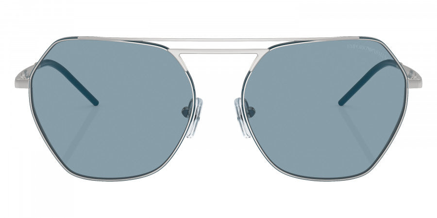 EMPORIO ARMANI SUNGLASSES - EA2148 301580 56 - Shiny Silver