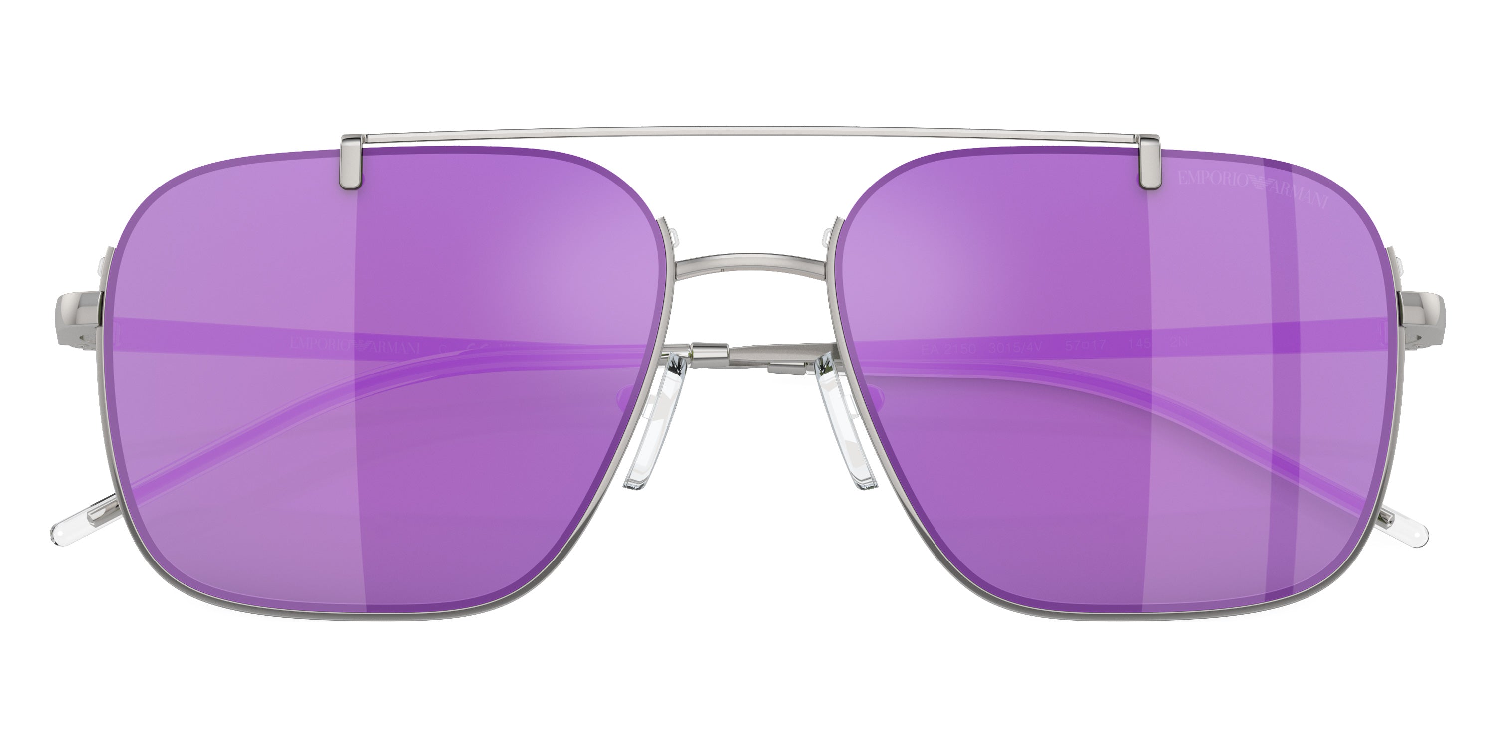 EMPORIO ARMANI SUNGLASSES - EA2150 30154V 57 - Shiny Silver