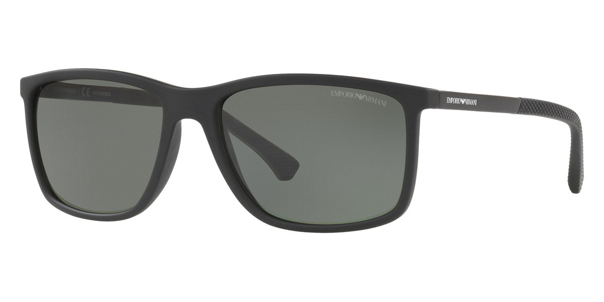 EMPORIO ARMANI SUNGLASSES - EA4058 56539A 58 - Rubber Black