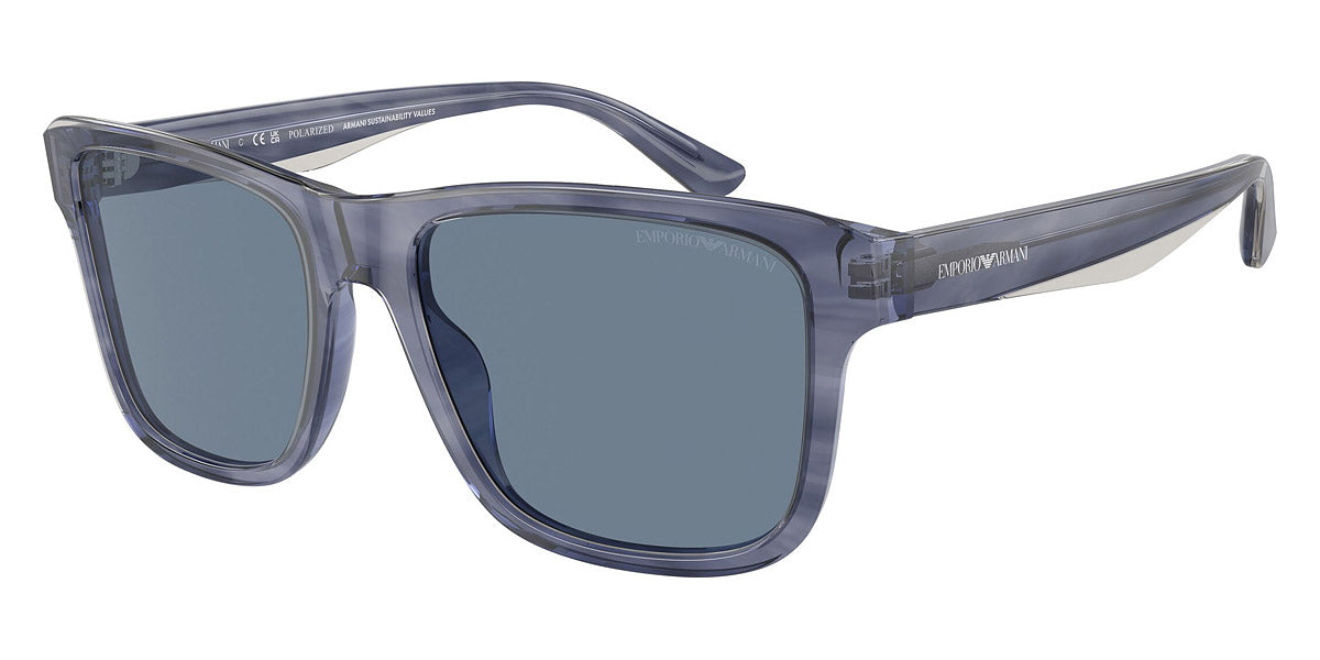 EMPORIO ARMANI SUNGLASSES - EA4208 605480 56 - Shiny Blue/Top Smoke