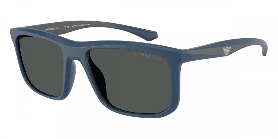 EMPORIO ARMANI SUNGLASSES - EA4234U 618587 57 - Matte Blue/Gray Rubber