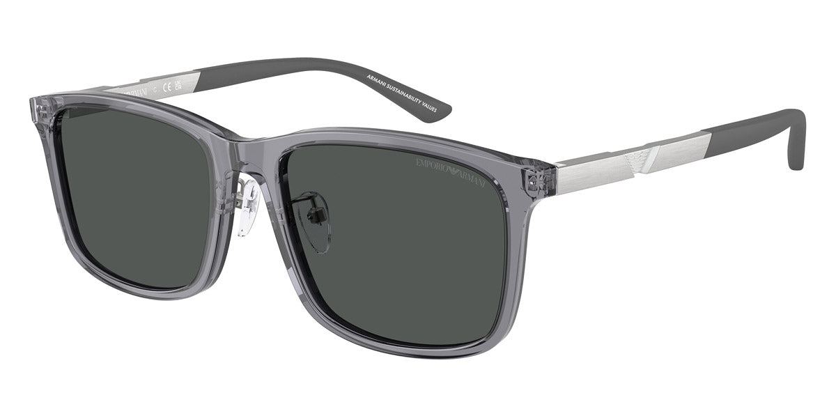 EMPORIO ARMANI SUNGLASSES - EA4241D 620687 57 - Shiny Transparent Gray/Aluminium