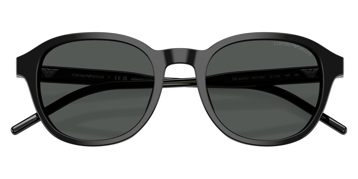 EMPORIO ARMANI SUNGLASSES - EA4247U 501787 51 - Shiny Black/Transparent Gray
