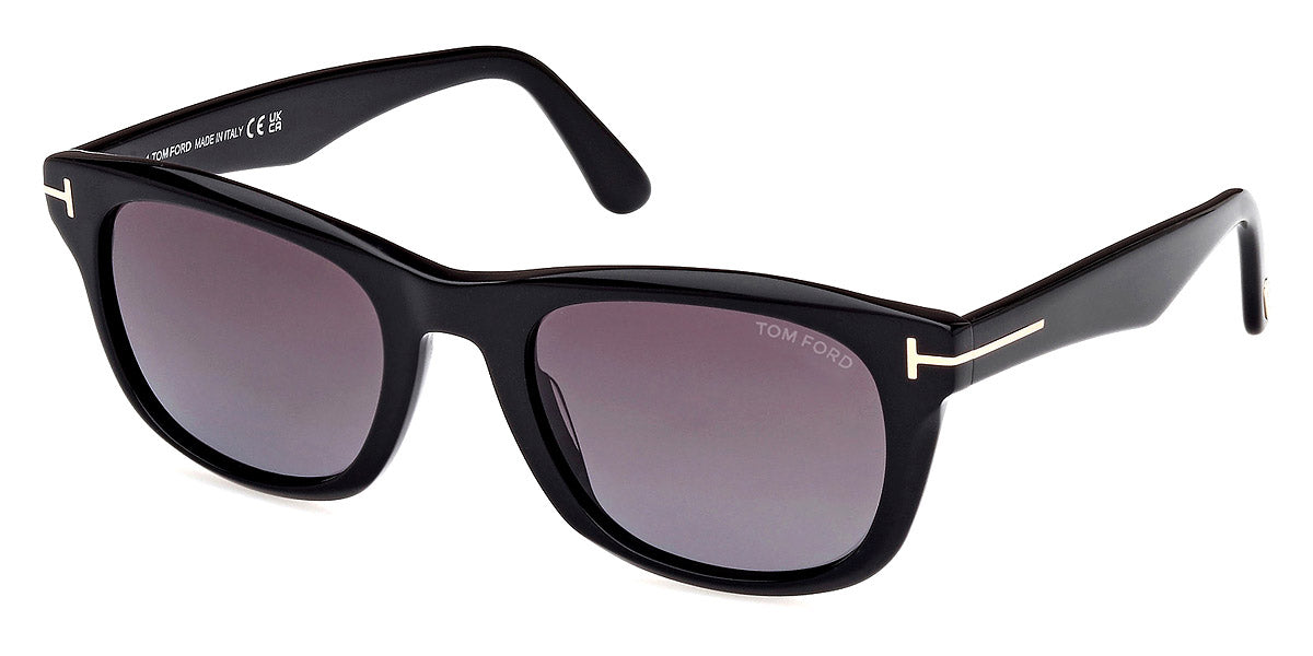 Tom Ford™ FT1076 Kendel 01B 54 - Shiny Black/Eco/T Logo