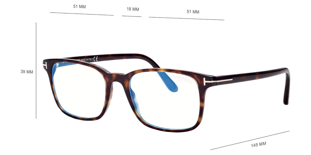 TOMFORD EYEGLASSES - FT5831-B 52 53