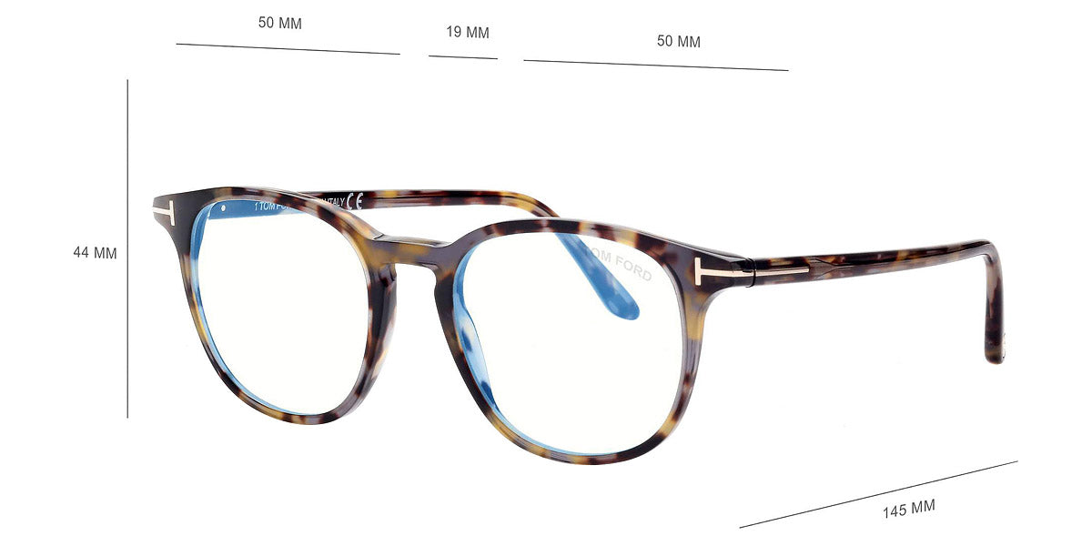 TOMFORD EYEGLASSES - FT5832 B055 50