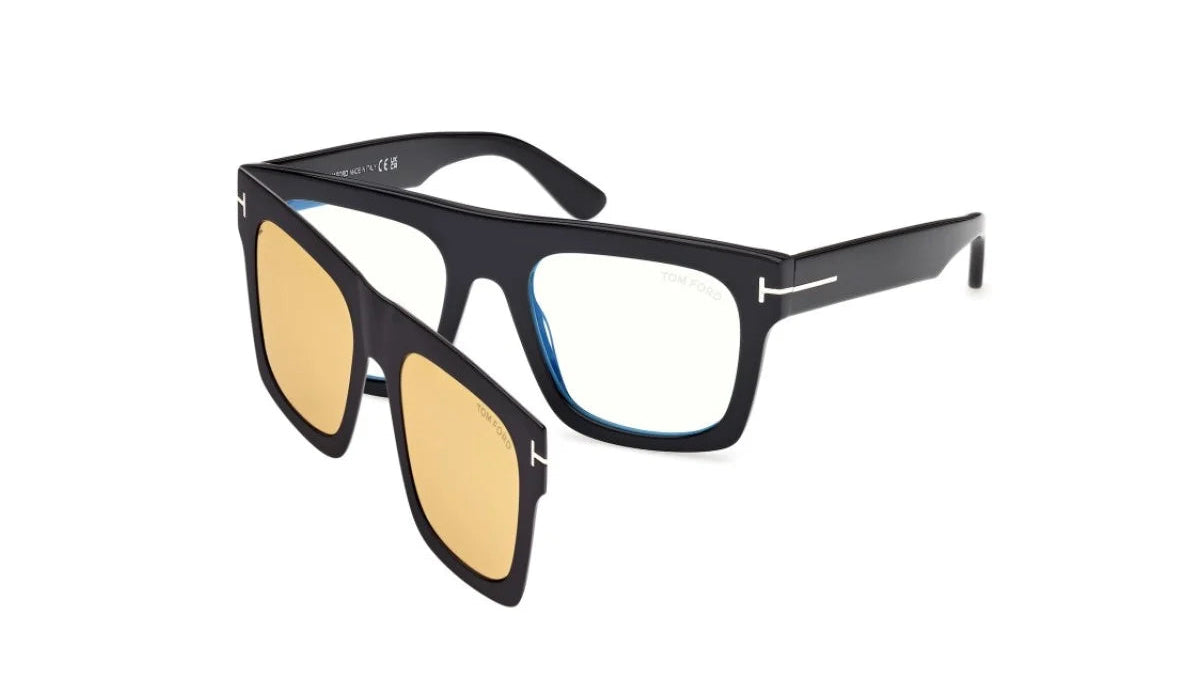 TOM FORD CLIP-ON EYEGLASSES - FT6068-B 001 53