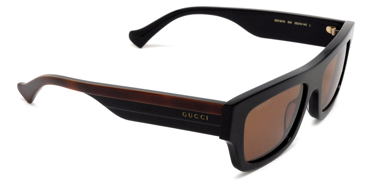 Gucci™ GG1301S 004 55 - أسود/هافانا