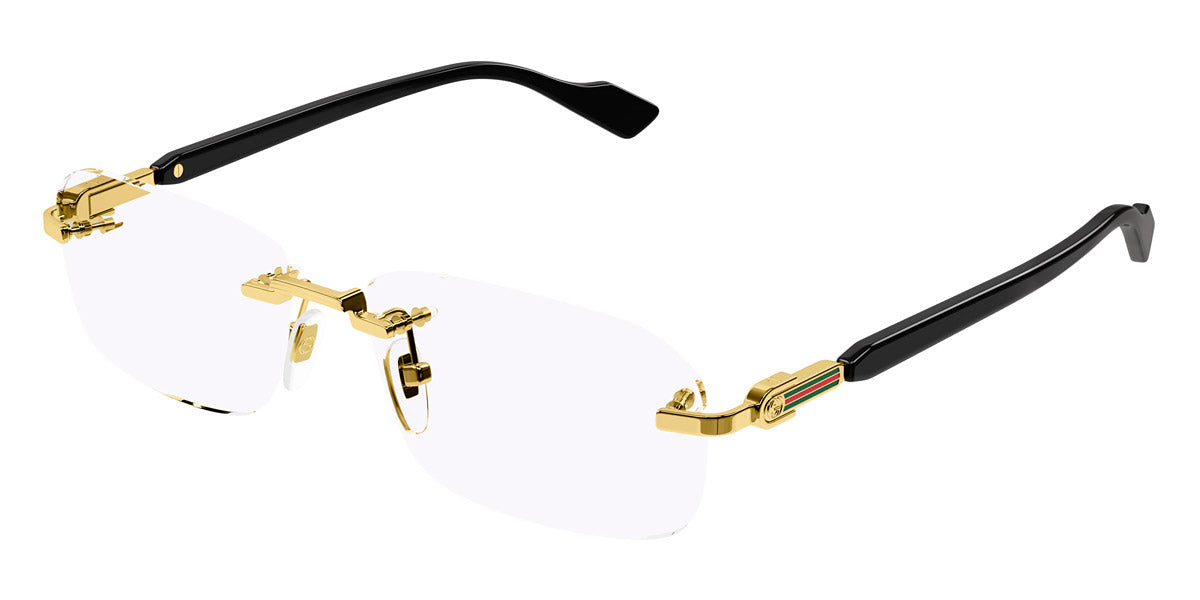 GUCCI EYEGLASSES - GG1221O 001 56 - GOLD/BLACK