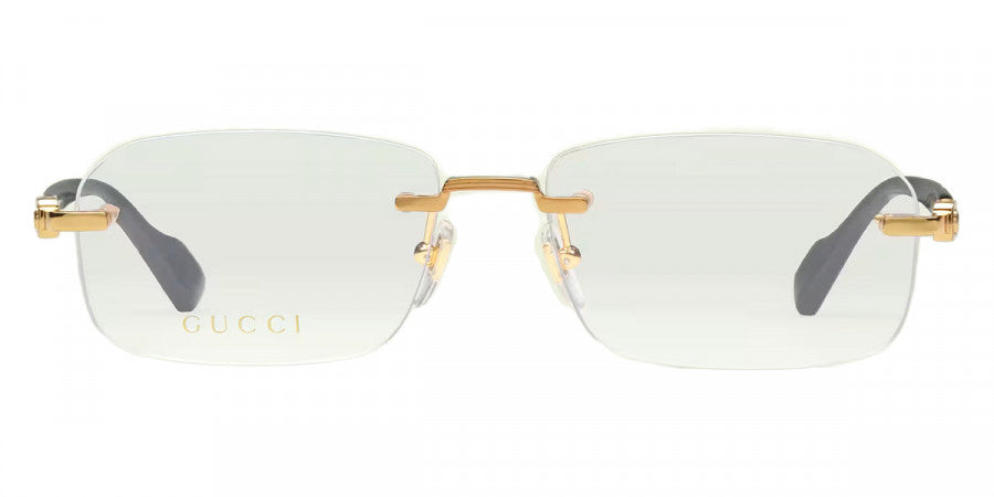 GUCCI EYEGLASSES - GG1221O 001 56 - GOLD/BLACK