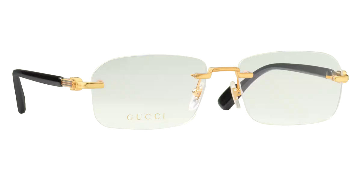 GUCCI EYEGLASSES - GG1221O 001 56 - GOLD/BLACK