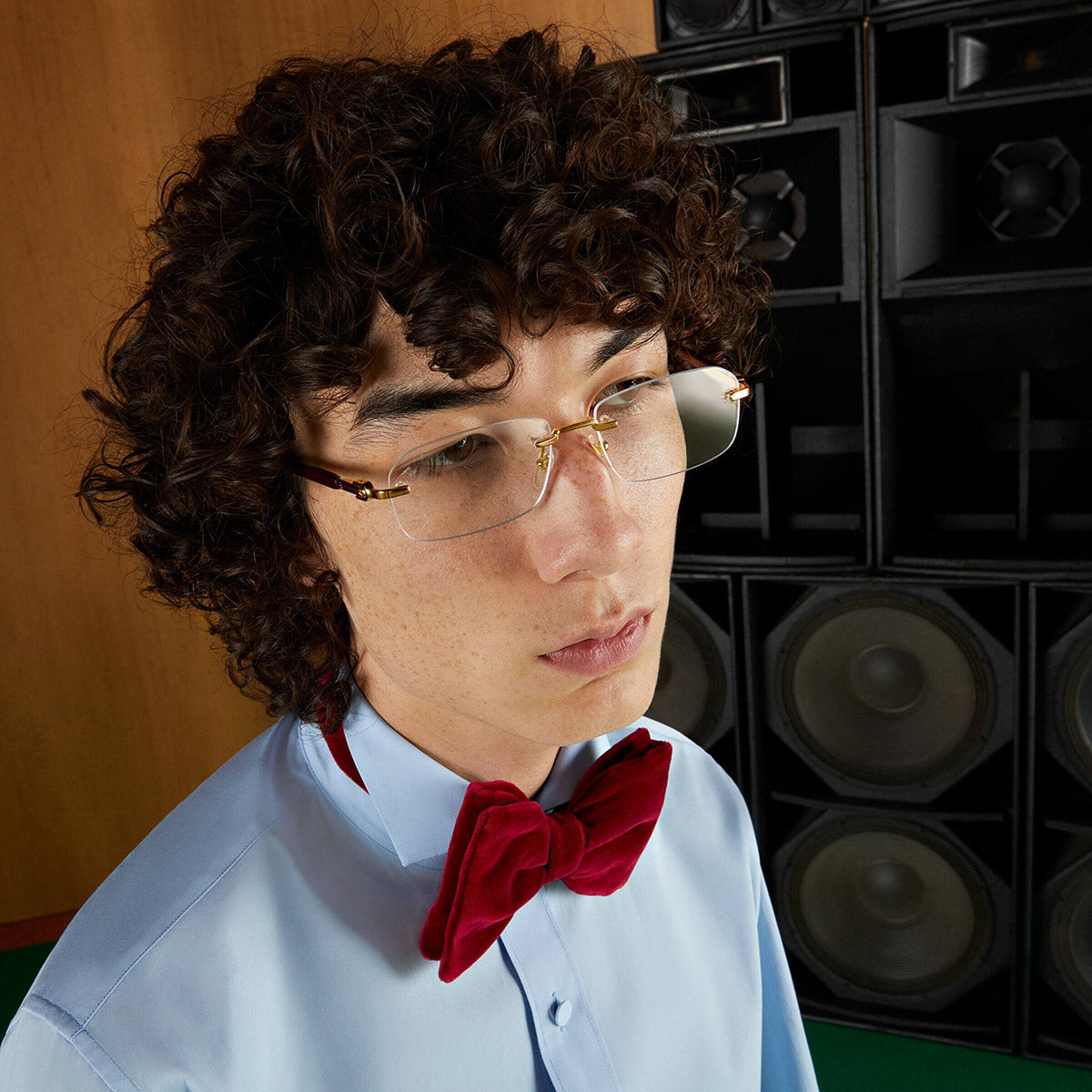 GUCCI EYEGLASSES - GG1221O 003 56 - GOLD/BURGUNDY