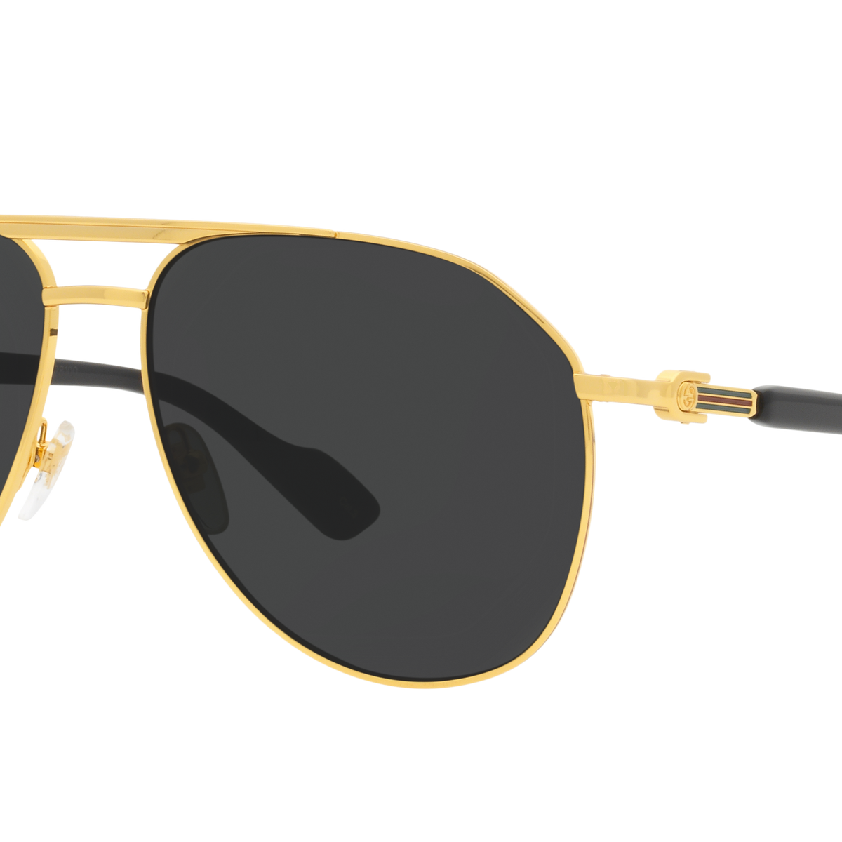NEW GUCCI SUNGLASSES GG1220S 001 BLACK/GOLD UNISEX EYEWEAR Gucci Sunglasses GG1221S 001 Gold - eye-oo.com main image 3