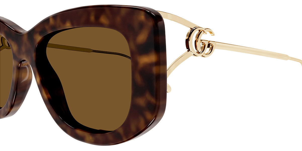 GUCCI SUNGLASSES - GG1566S 002 55 - HAVANA/GOLD