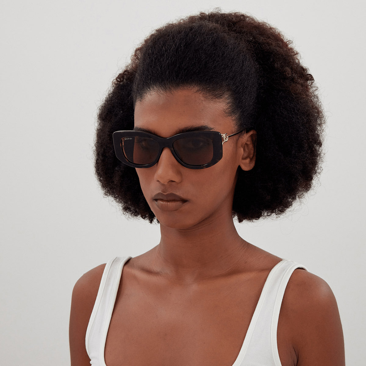 GUCCI SUNGLASSES - GG1566S 002 55 - HAVANA/GOLD