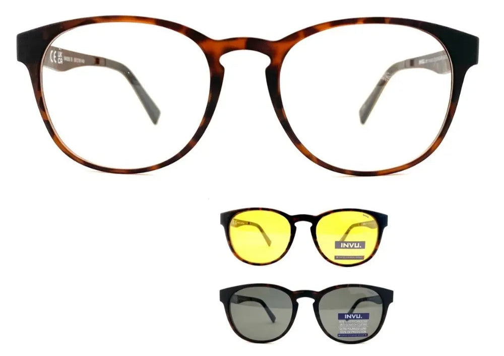 INVU CLIP-ON EYEGLASSES - M4256 B