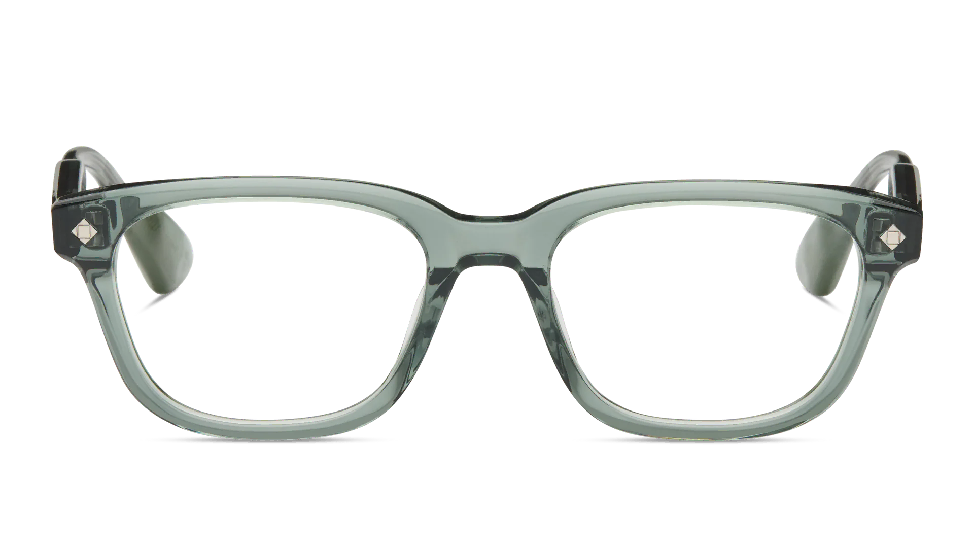 LUNETTERIE GENERALE EYEGLASSES - AESTHETE SMOKED GREEN CRYSTAL/PALLADIUM 54
