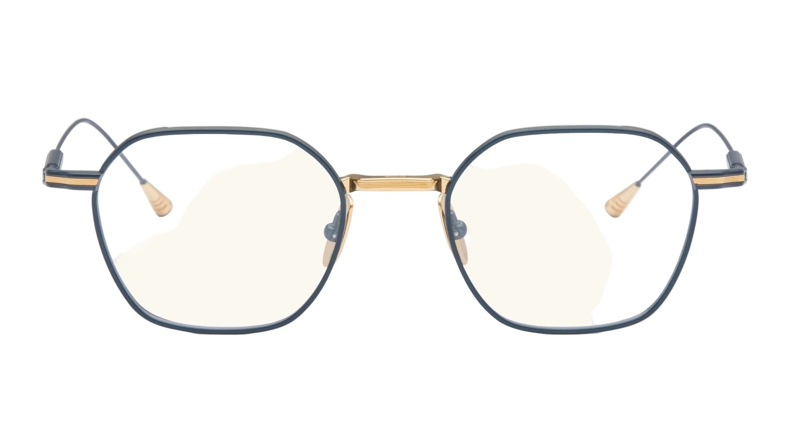 LUNETTERIE GENERALE EYEGLASSES - CAVALIER SEUL - GOLD & BLUE 18K 50