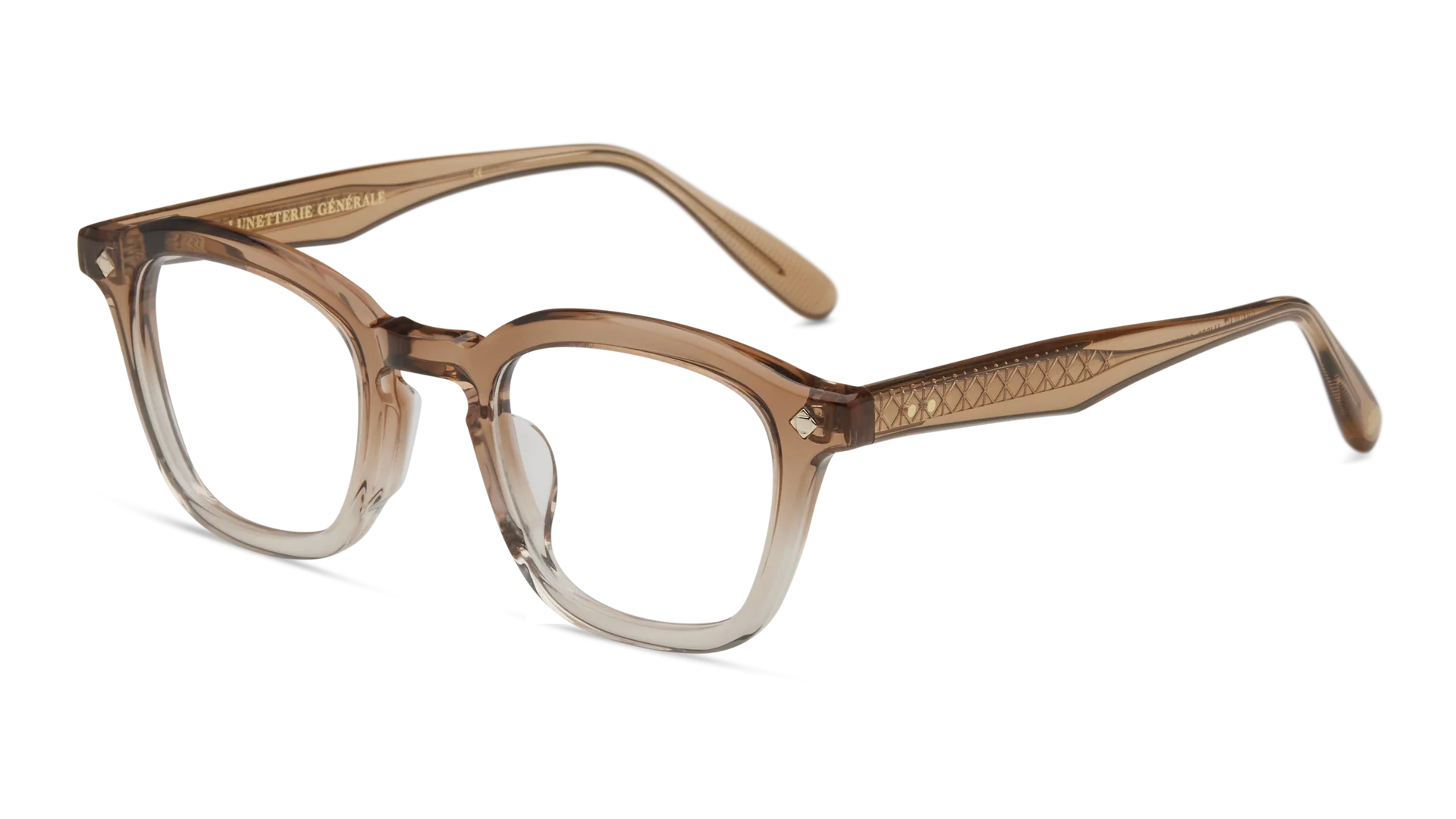 LUNETTERIE GENERALE EYEGLASSES - COGNAC GRADIENT AMBER CRYSTAL/CHAMPAGNE 48