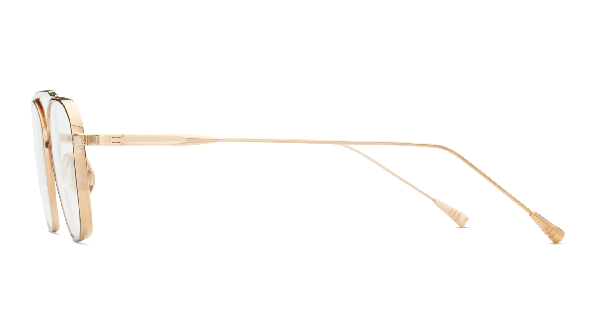 LUNETTERIE GENERALE EYEGLASSES - SPITFIRE 14K GOLD/TORTOISE RIM INLAY 50