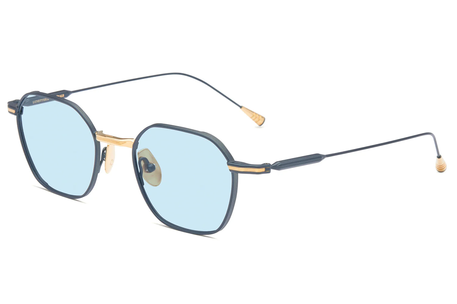 LUNETTERIE GENERALE SUNGLASSES - CAVALIER SEUL 18K GOLD/ BLUE 50