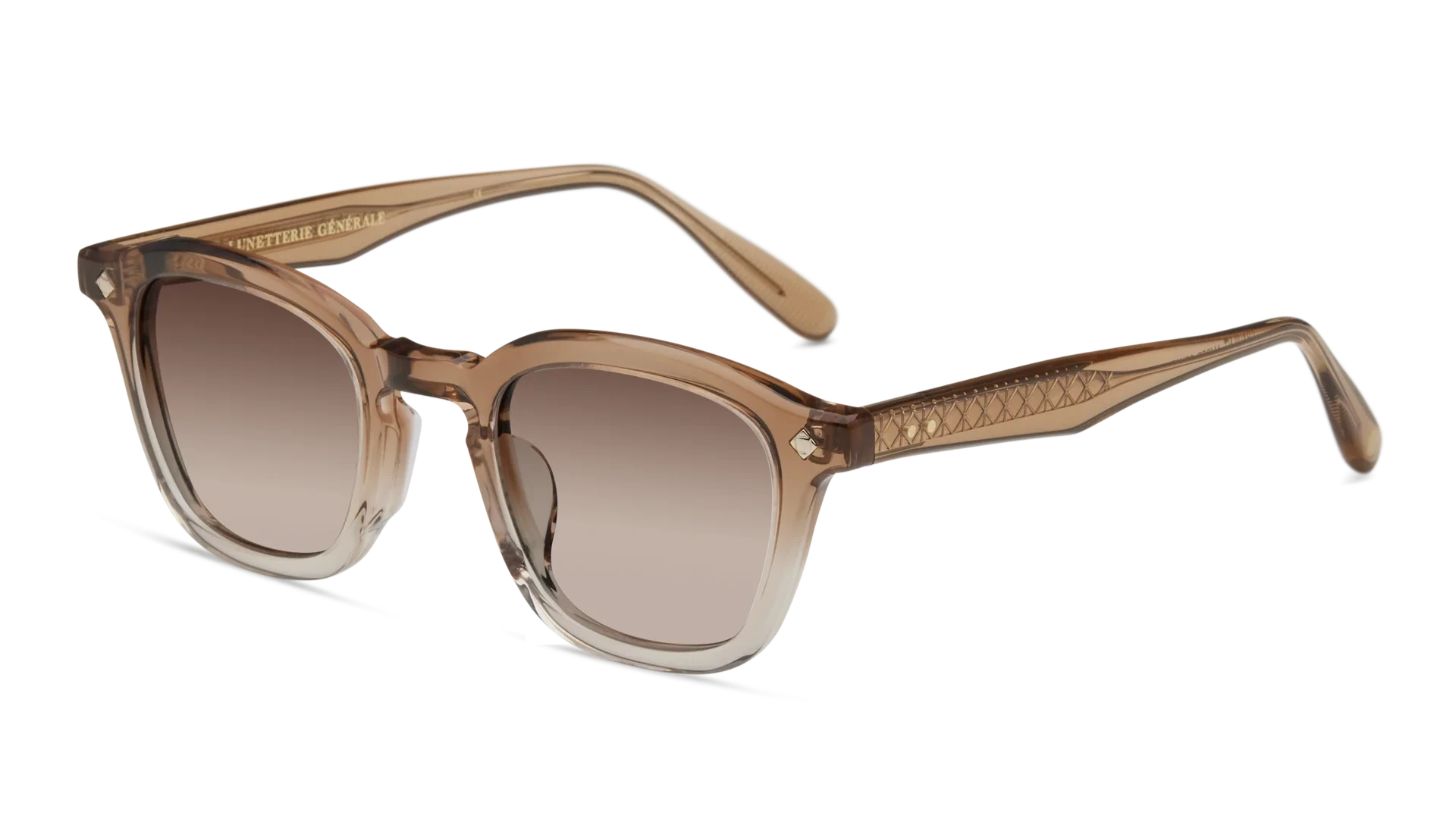 LUNETTERIE GENERALE SUNGLASSES - COGNAC SMOKED/CRYSTAL 48