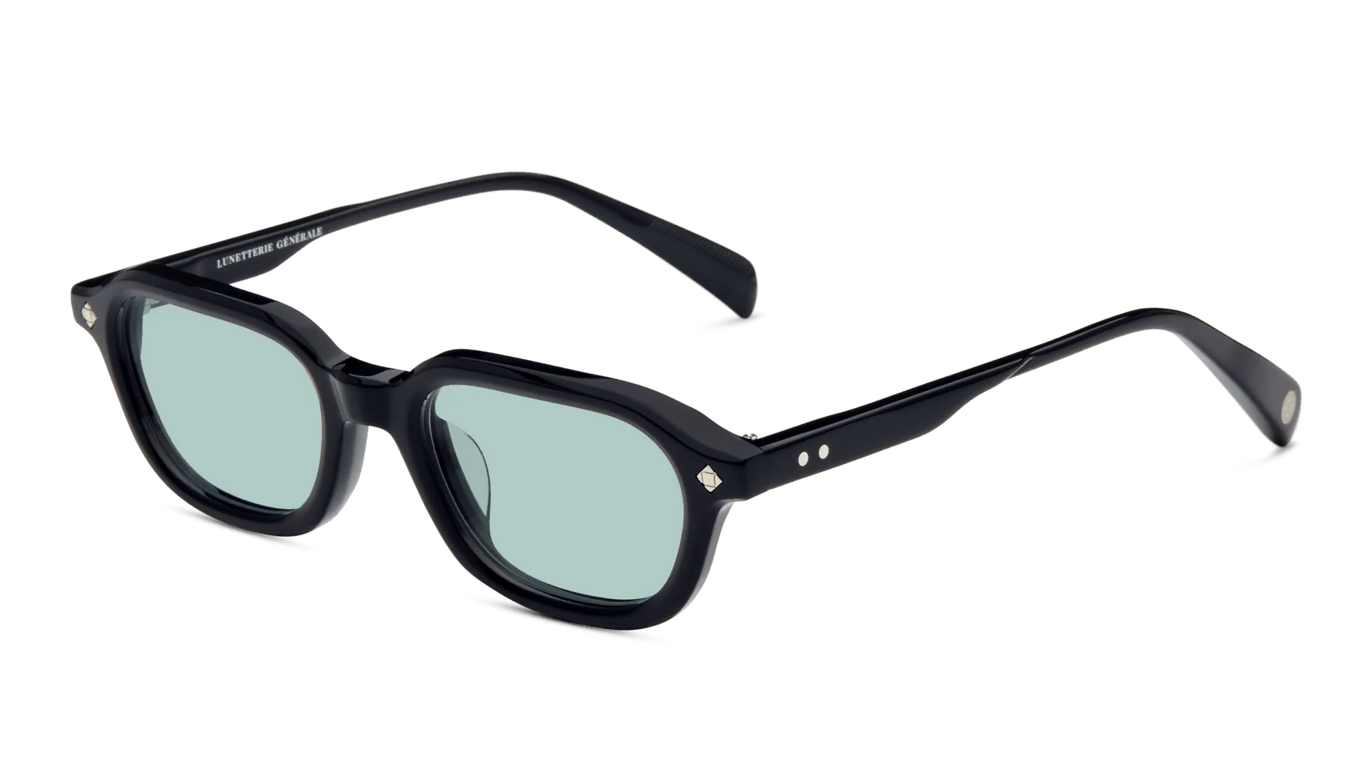 LUNETTERIE GENERALE SUNGLASSES - DOLCE FAR NIENTE BLACK/PALLADIUM SOLID TEAL