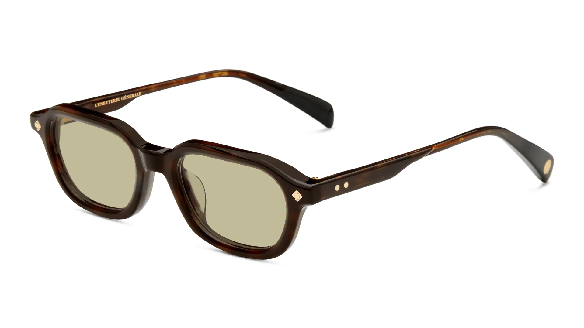 LUNETTERIE GENERALE SUNGLASSES - DOLCE FAR NIENTE DARK TORTOISE/18K GOLD