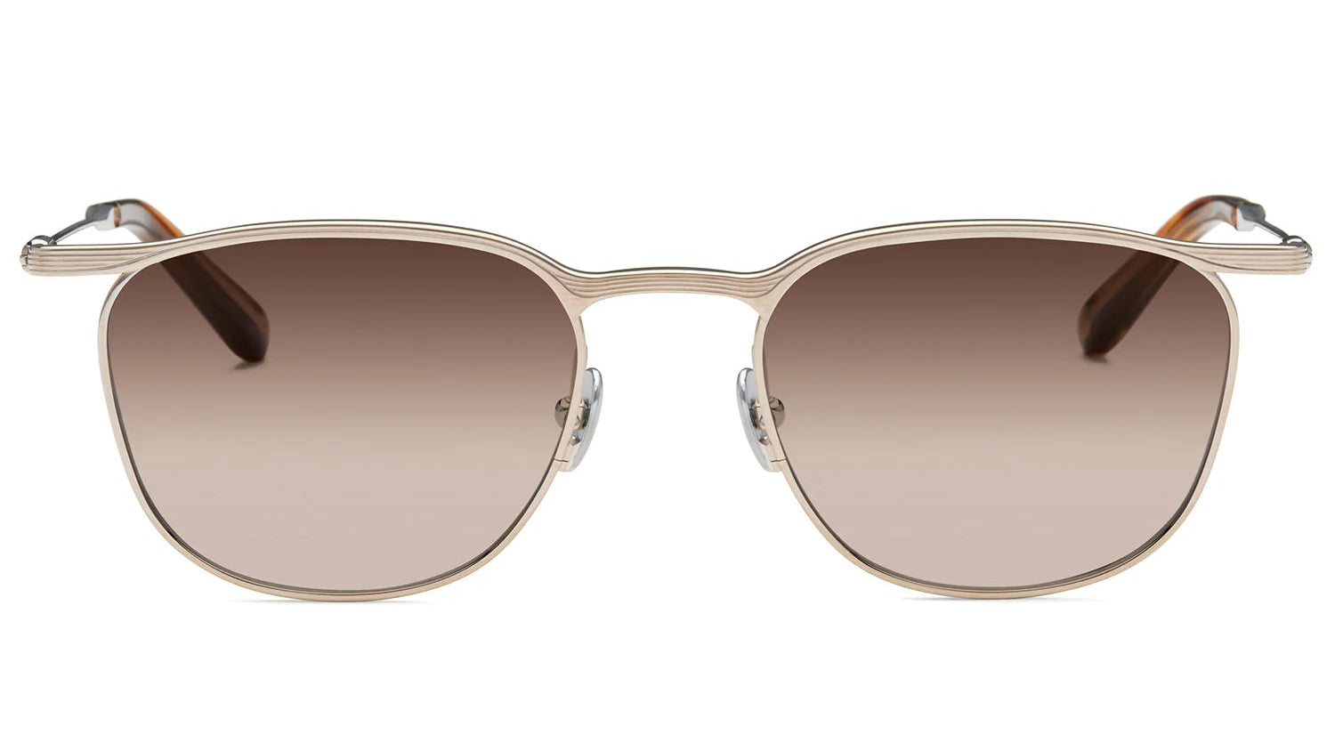 LUNETTERIE GENERALE SUNGLASSES - ELDORADO WHITE GOLD/PALLADIUM & AMBER TORTOISE 52