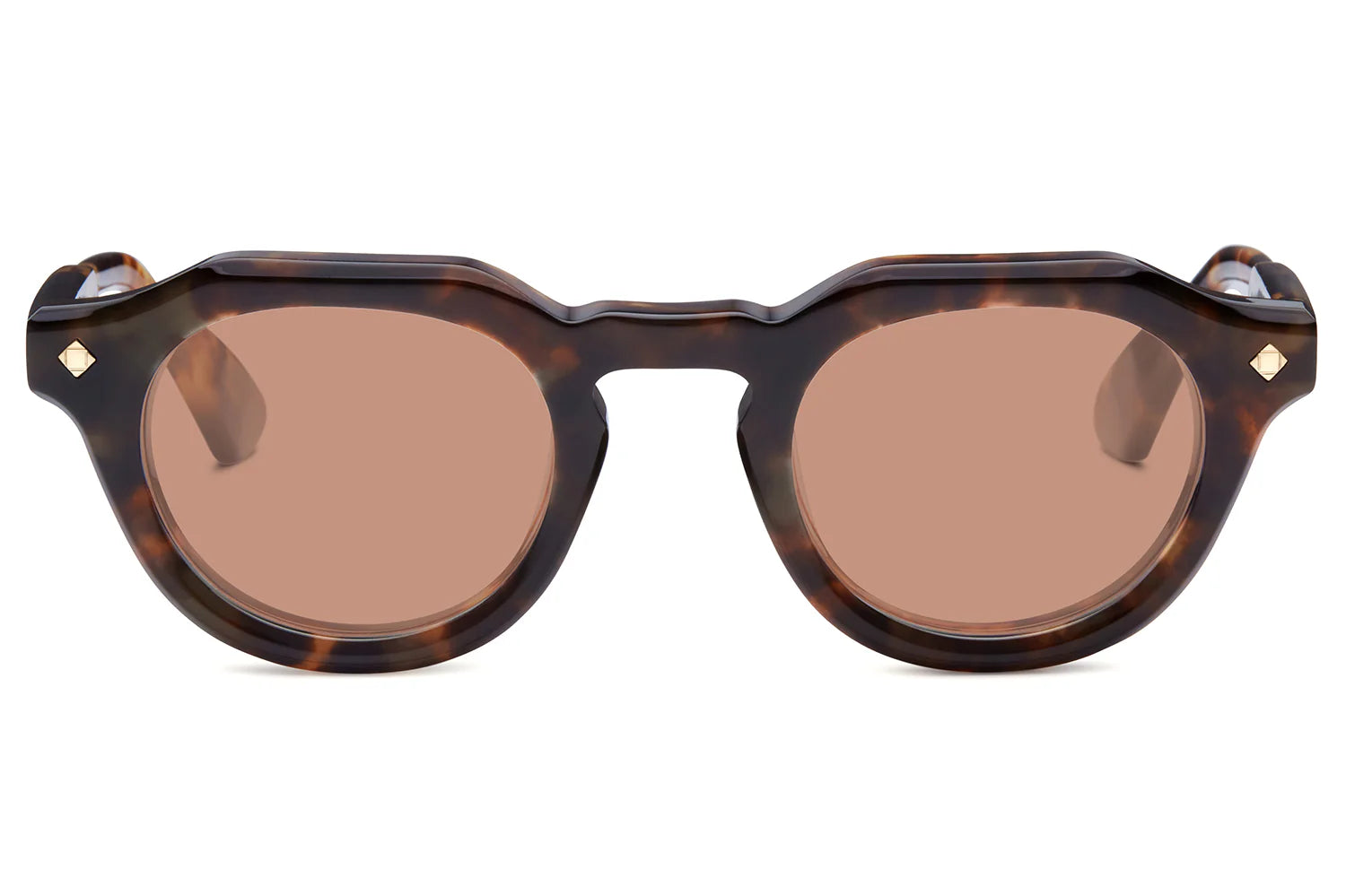 LUNETTERIE GENERALE SUNGLASSES - HELLO ROMEO TORTOISE/24K GOLD SOLID BROWN 47