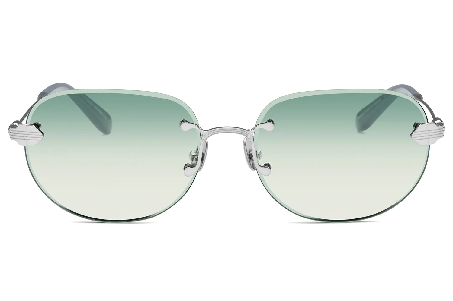 LUNETTERIE GENERALE SUNGLASSES - LOST IN TRANSLATION  GREY/PALLADIUM GRADIENT BLUE GREEN 55