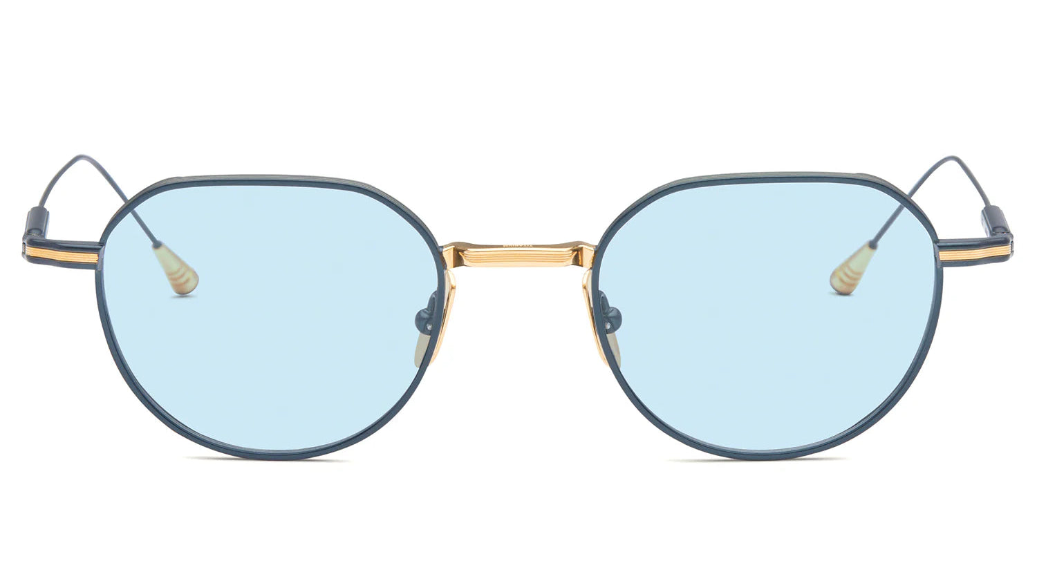 LUNETTERIE GENERALE SUNGLASSES - MIRAGE 18K GOLD/ BLUE 49