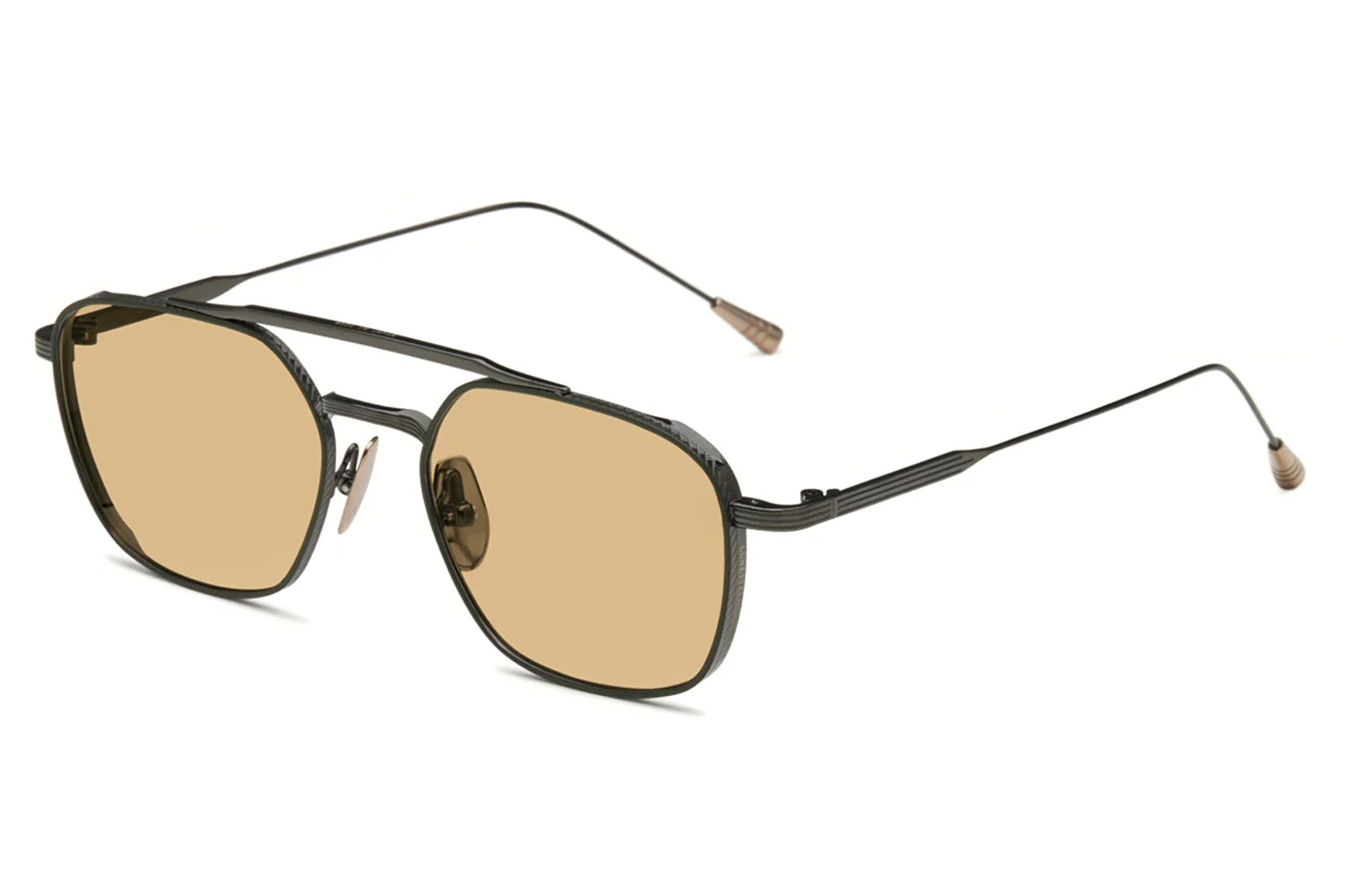 LUNETTERIE GENERALE SUNGLASSES - ROUTE 66 GUN METAL/18K GOLD 53