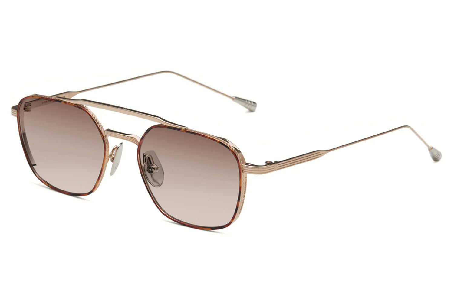 LUNETTERIE GENERALE SUNGLASSES - ROUTE 66 WHITE/GOLD/LBROWN 53