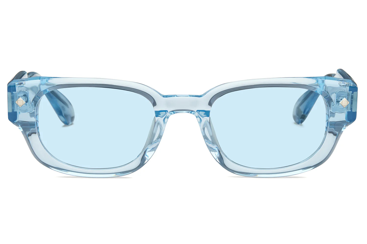 LUNETTERIE GENERALE SUNGLASSES - TOUT JAMAIS BLUE CRYSTAL/PALLADIUM SOLID BLUE 51