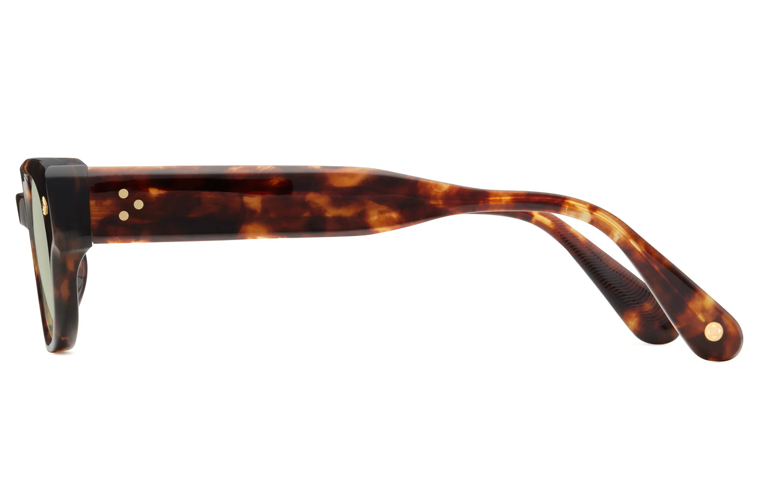 LUNETTERIE GENERALE SUNGLASSES - TOUT JAMAIS TORTOISE/24K GOLD SOLID GREEN 51