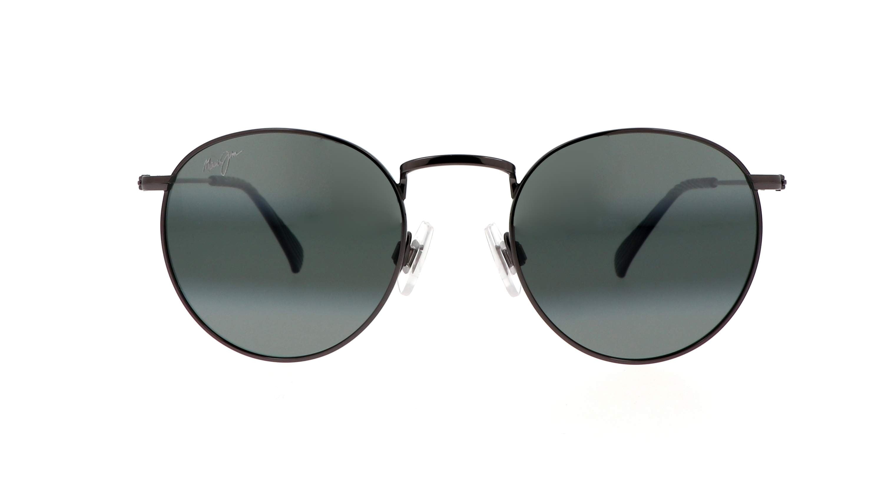 MAUI JIM SUNGLASSES - 667 17A Grey Pukaua Shiny Dark Ruthenium
