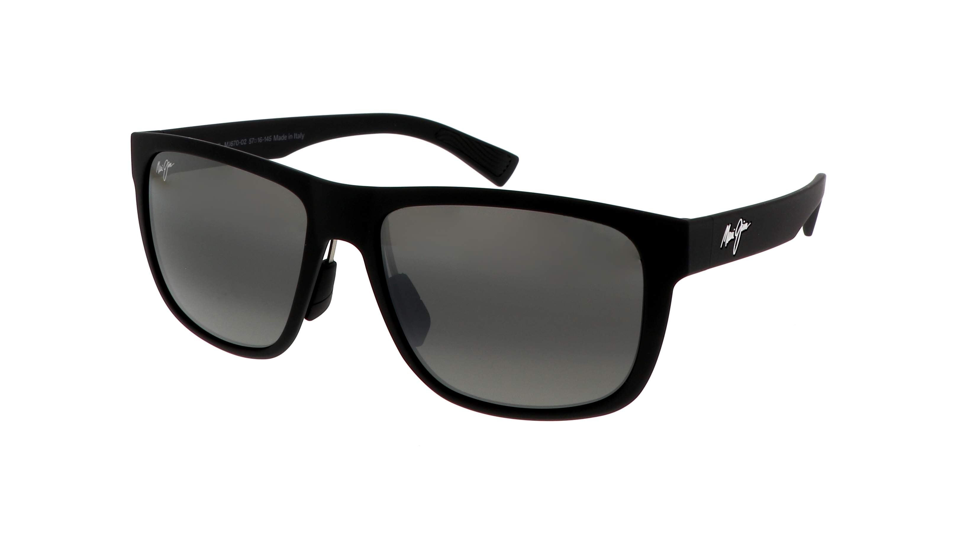 MAUI JIM SUNGLASSES - 670 02 GREY PUAKEA MATTE BLACK