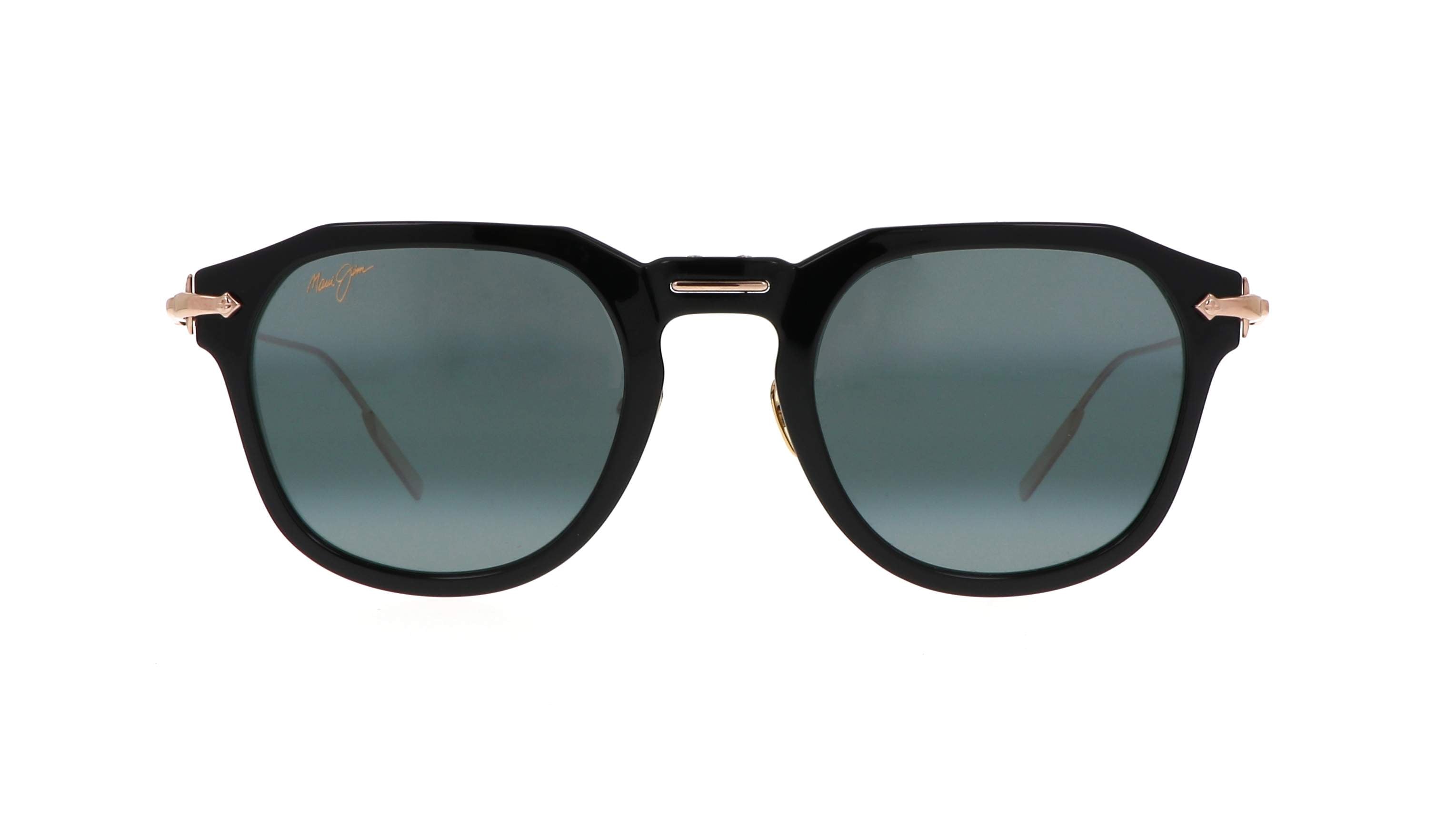MAUI JIM SUNGLASSES - 837 02 GREY ALIKA BLACK W/ GOLD